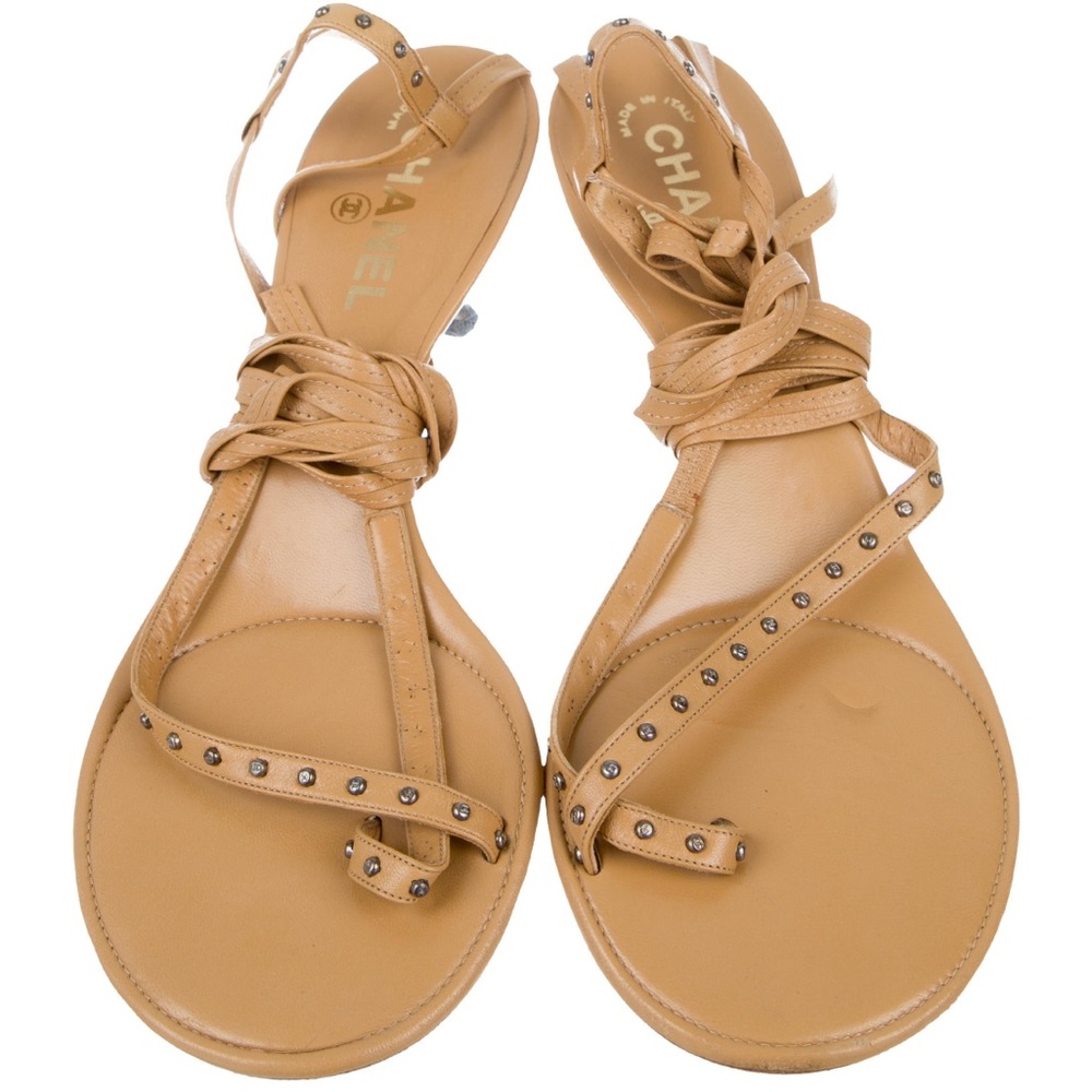 Chanel CC Leather Sandals